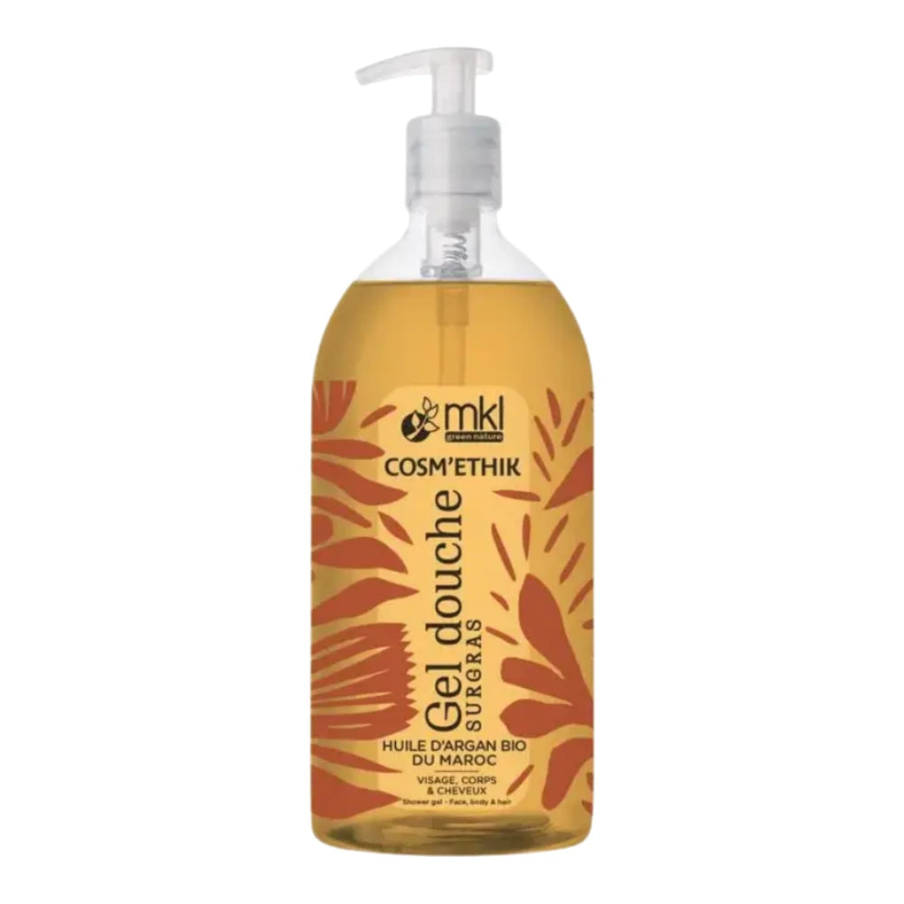 Flacon MKL Cosm'ethik gel douche à l'huile d'argan bio 1 L