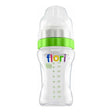 Biberon Flori Mix 300 ml vert avec réservoir à poudre