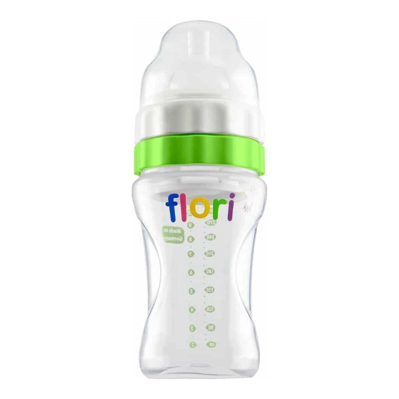 Flori Mix Biberon avec Réservoir à Poudre 300 ml Vert