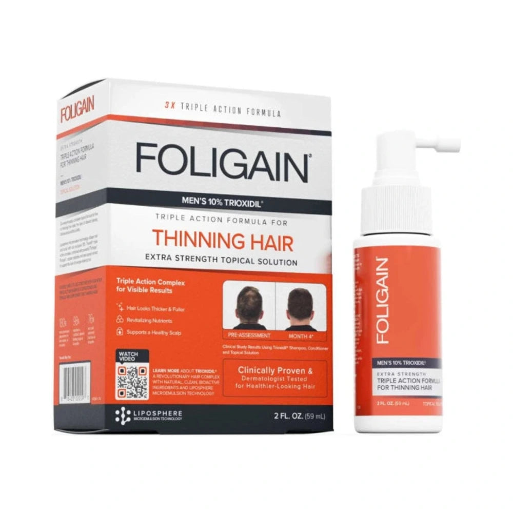 Foligain Lotion Triple Action Trioxidil 10% pour homme