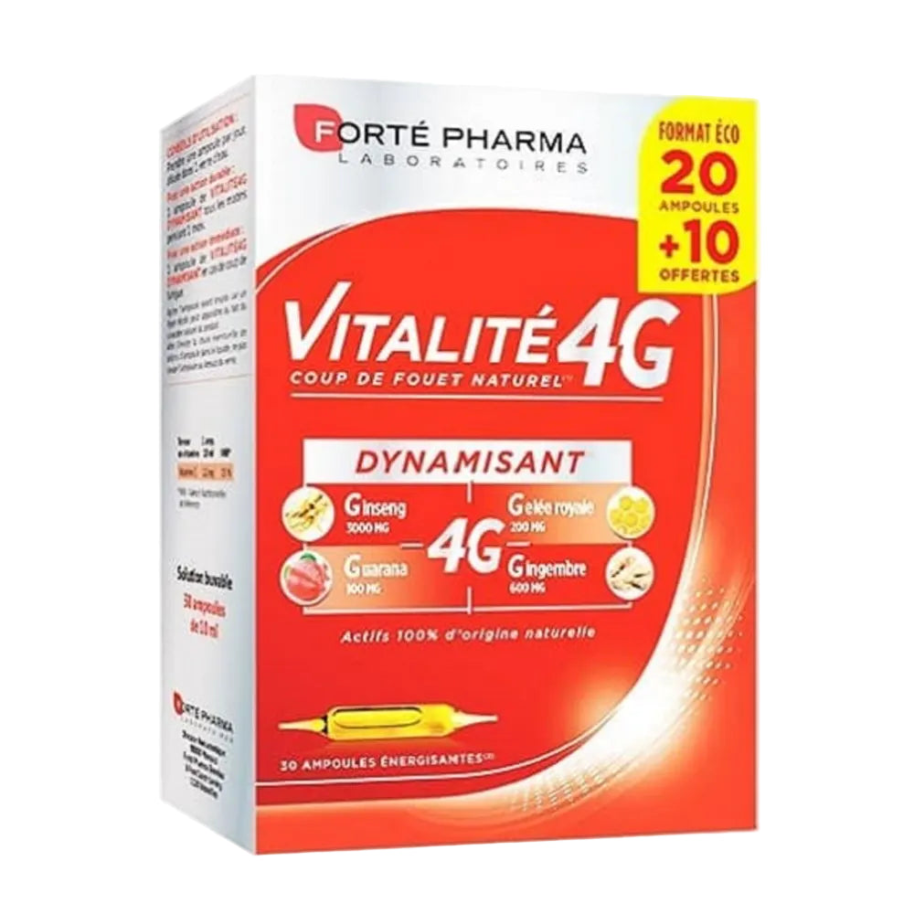 Forté Pharma Vitalité 4g Dynamisant - 20 Ampoules +10 offertes