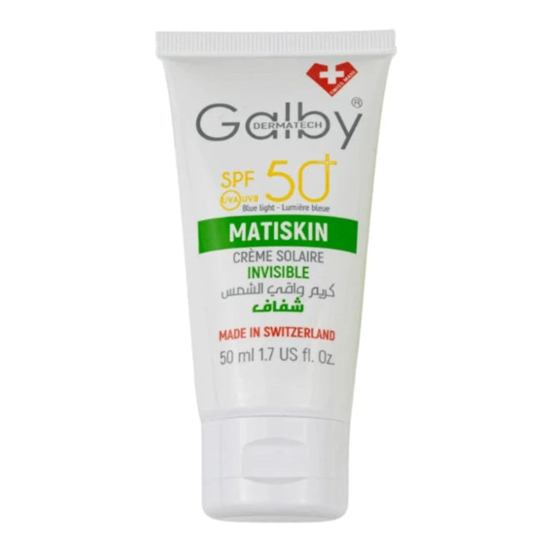 كريم Galby Dermatech Matiskin الشفاف للحماية من الشمس SPF50+ – 50 مل