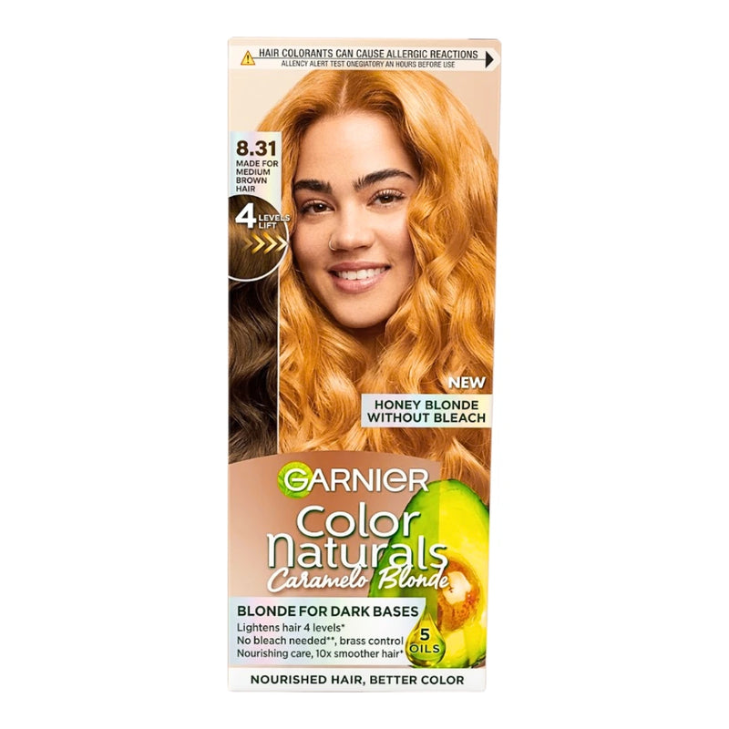Garnier Color Naturals صبغة شعر 8.31 Caramel Honey Blonde