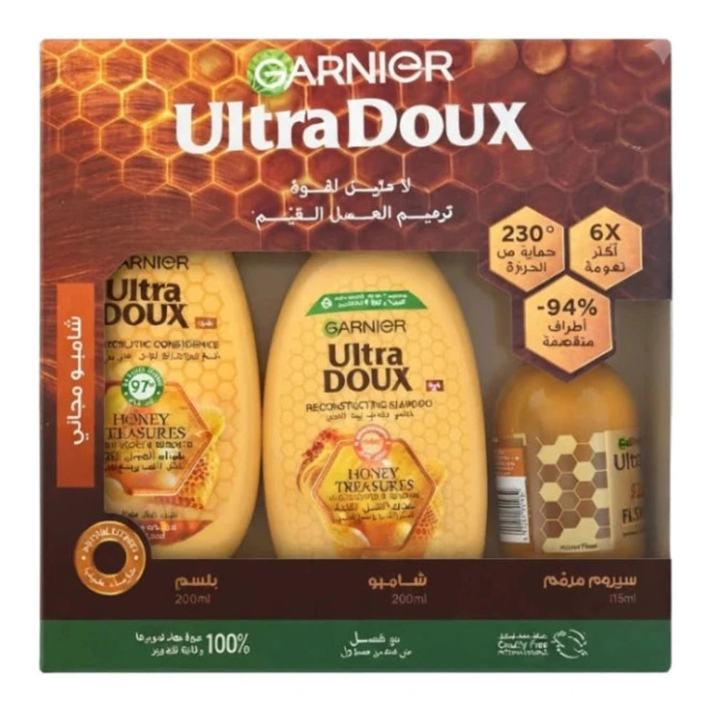 Garnier Ultra Doux Coffret Shampooing 200 ml + Après-Shampooing 200 ml + Sérum 115 ml