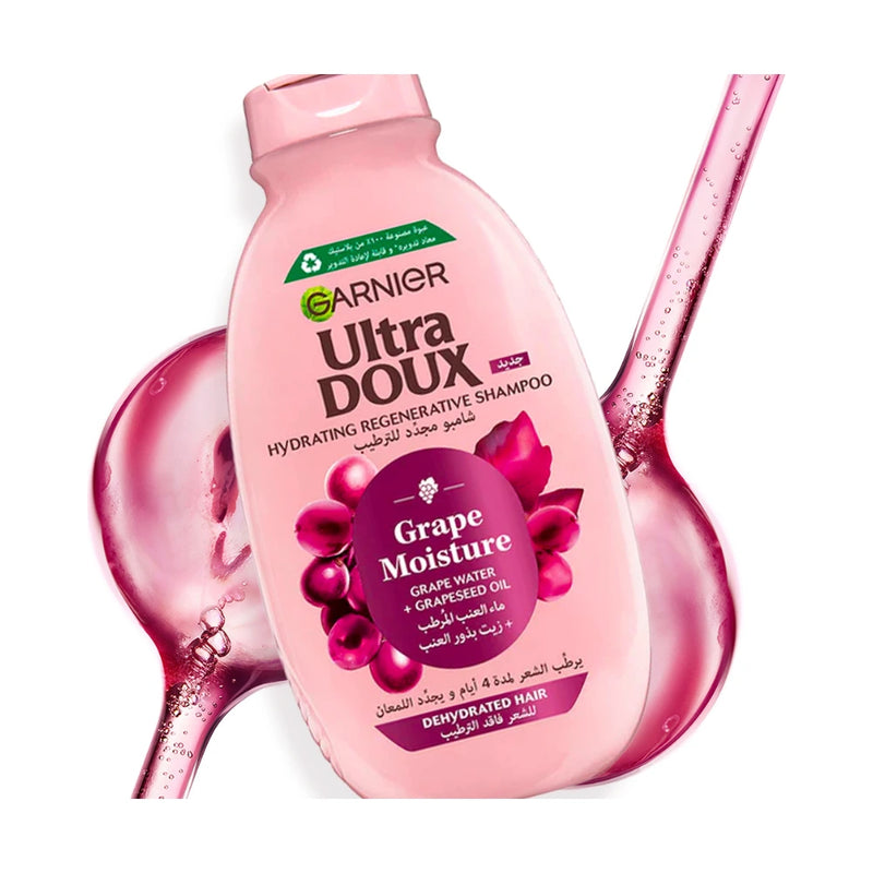 غارنييه Ultra Doux شامبو مرطب ومجدد بالعنب – 600 مل