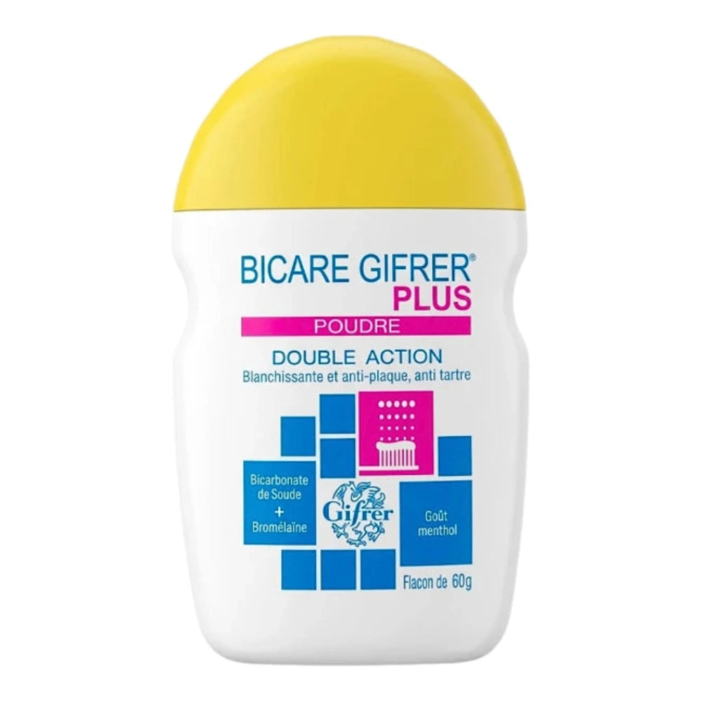 Gifrer Bicare Plus poudre blancheur menthe 60 g – boîte du produit