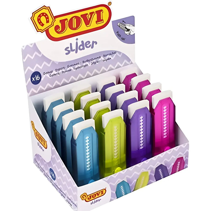 Jovi Gomme Blanche avec Etui en plastique - Rétractable