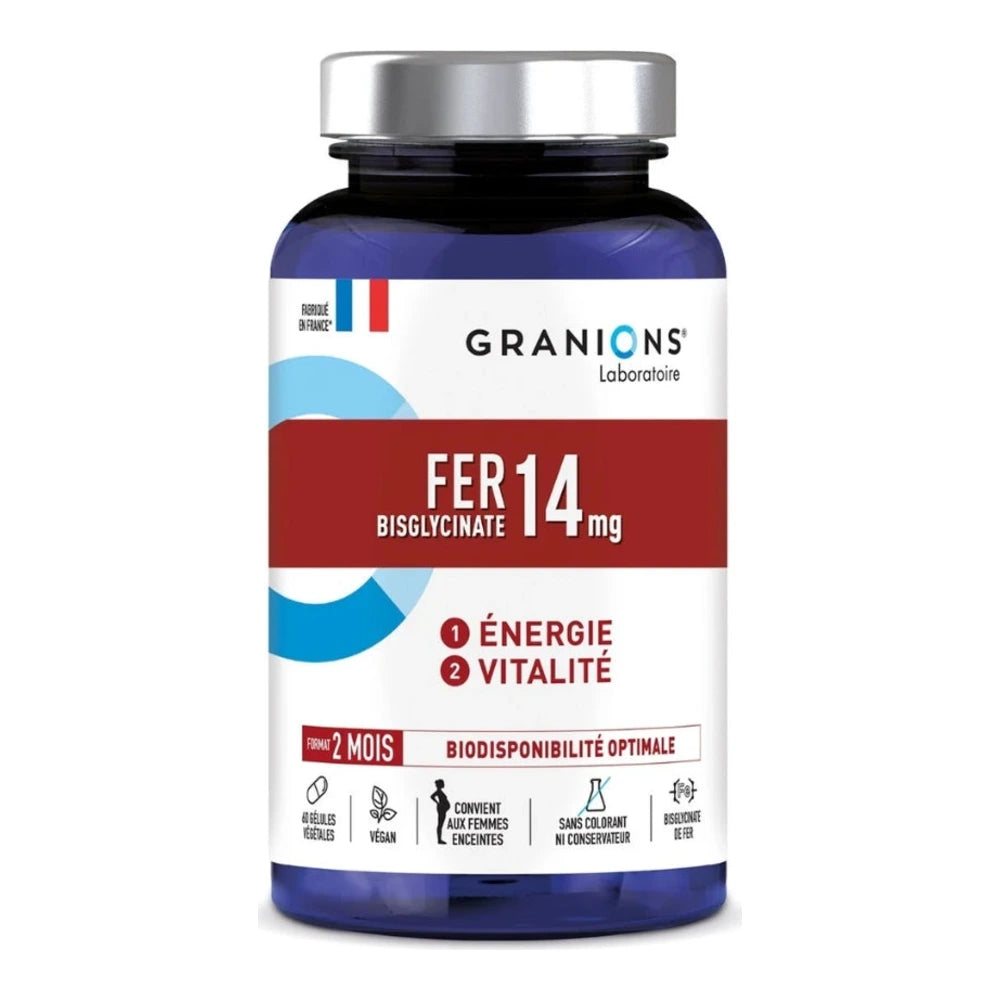 Granions Fer Bisglycinate 14 mg – 60 Gélules