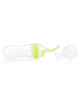 Nûby Semi-Rigid Spoon for Liquid Meals 90ml + 1 head - Yellow Green