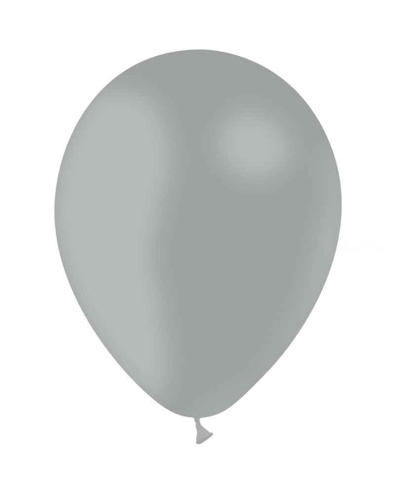 Pack of 100 Party Balloons - Grey