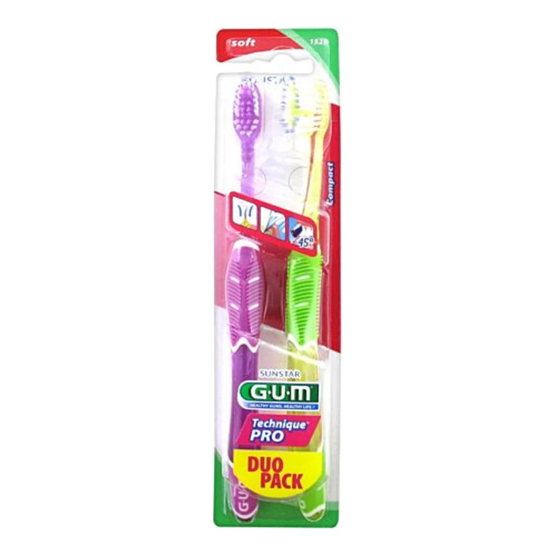 GUM فرشاة أسنان Technique Pro ثنائية متوسطة 1528