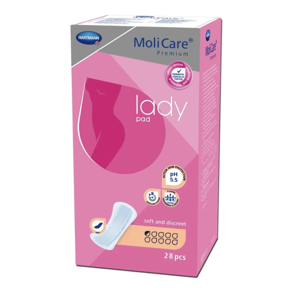 Hartmann MoliCare Premium Lady Pad 0,5 goutte, boîte de 28 protections
