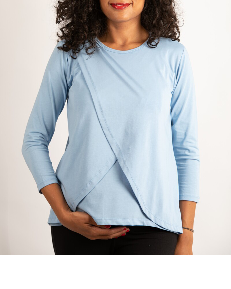 T-shirt D'allaitement Confortable Avec Fermeture éclair - Haut De Maternité Pratique Et Discret Pour Femmes Allaitantes - 13