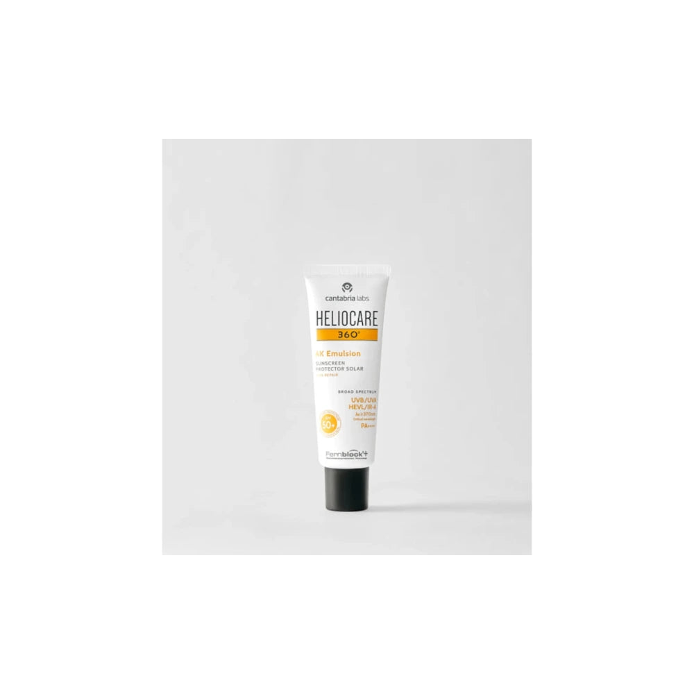 Heliocare 360° AK Emulsion SPF 50+ – texture et présentation du produit