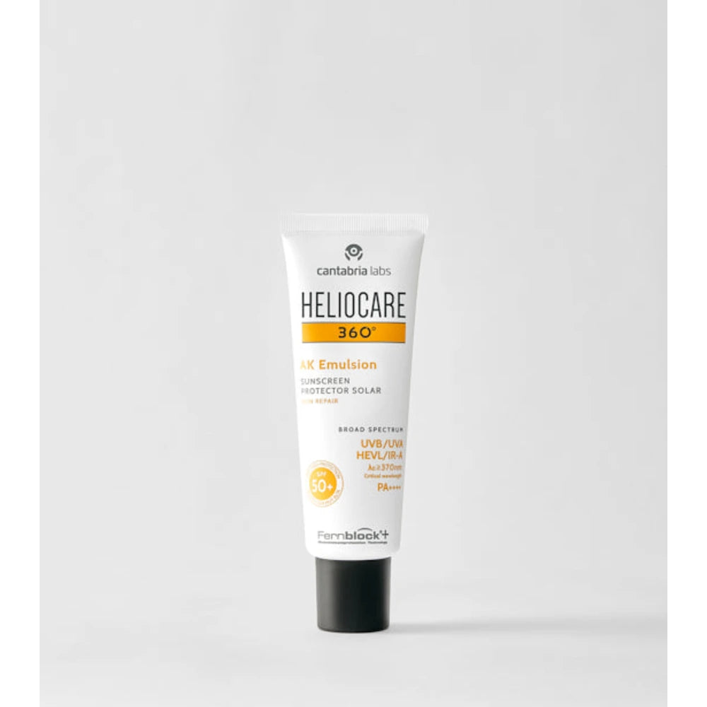 Heliocare 360° AK Emulsion SPF 50+ – texture et présentation du produit