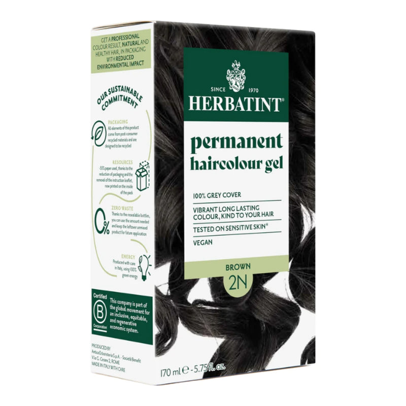 Herbatint 2N Brown Permanent Hair Colour Gel 170ml