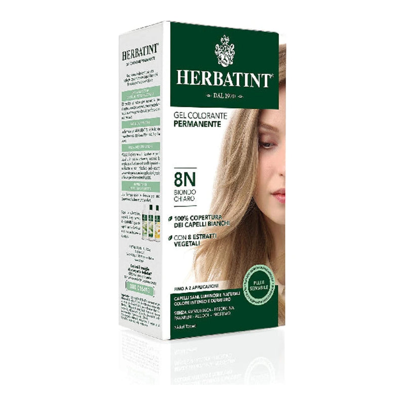 Herbatint Permanent Haircolour Gel 8N Light Blonde