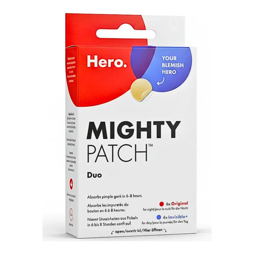 Hero Mighty Patch Duo 12 patchs Original et Invisible – emballage du produit
