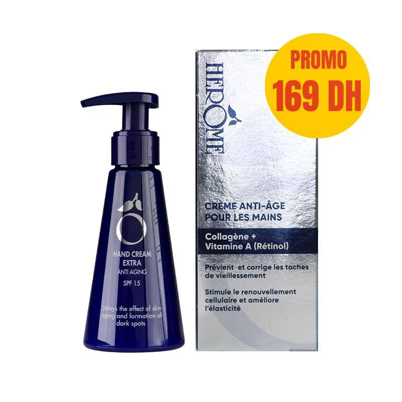 Herôme Anti-Aging and Anti-Pigmentation Hand Cream Collagen + Vitamin A (Retinol) - 120ml