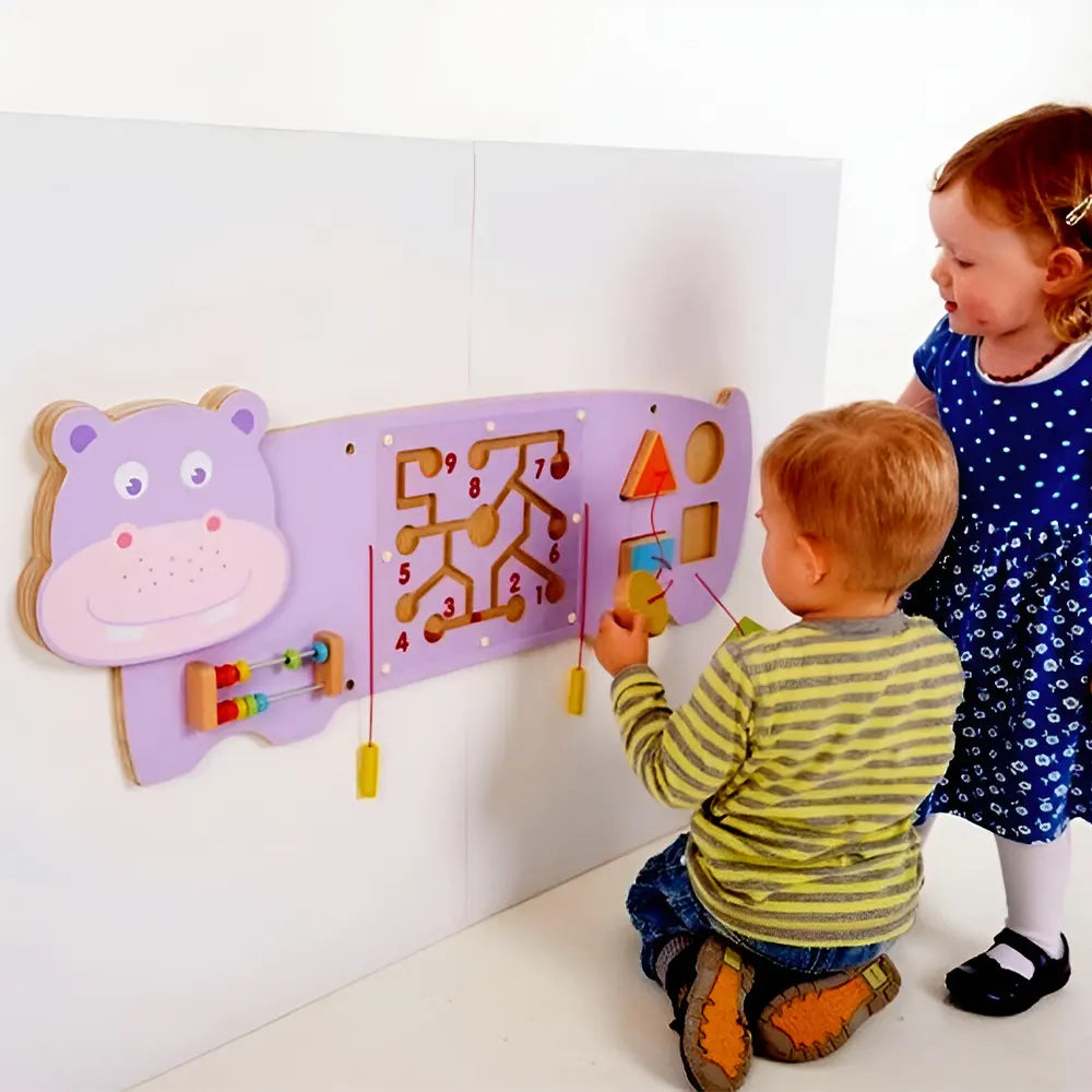 Viga Toys Jouet d'Activité Mural Hippopotame 18M+