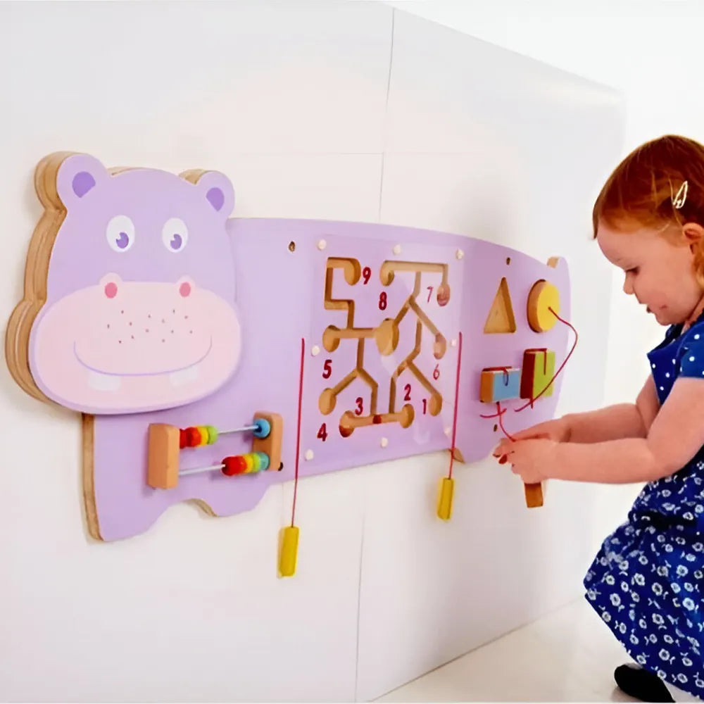 Viga Toys Jouet d'Activité Mural Hippopotame 18M+