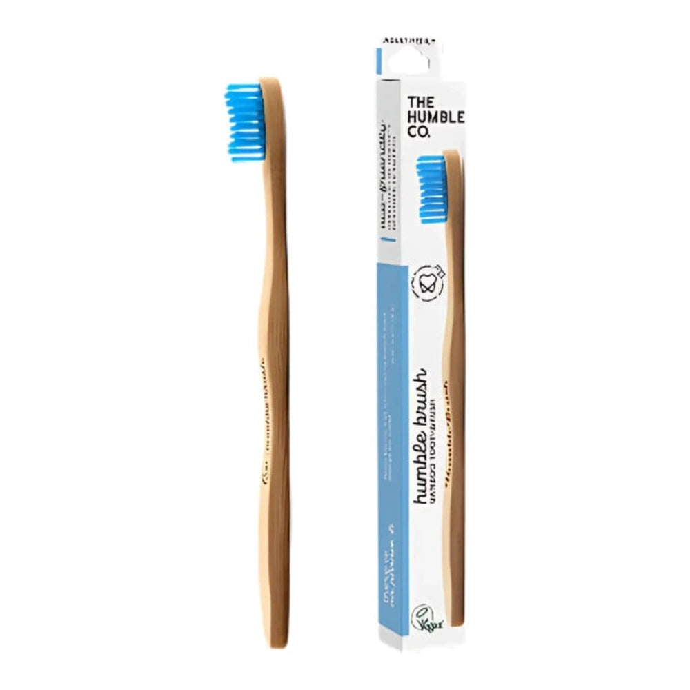 Humble brosse à dents en bambou adulte bleue