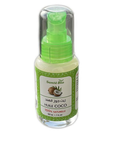 Santé Bio huile végétale de coco 100% Naturelle - 50ml