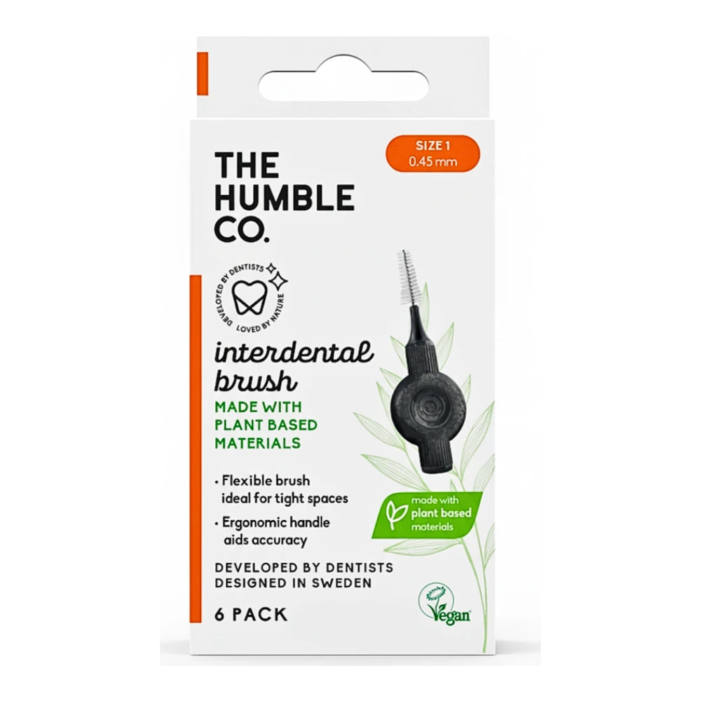 Humble brossettes interdentaires à base de plantes taille 1 (0,45 mm) – emballage