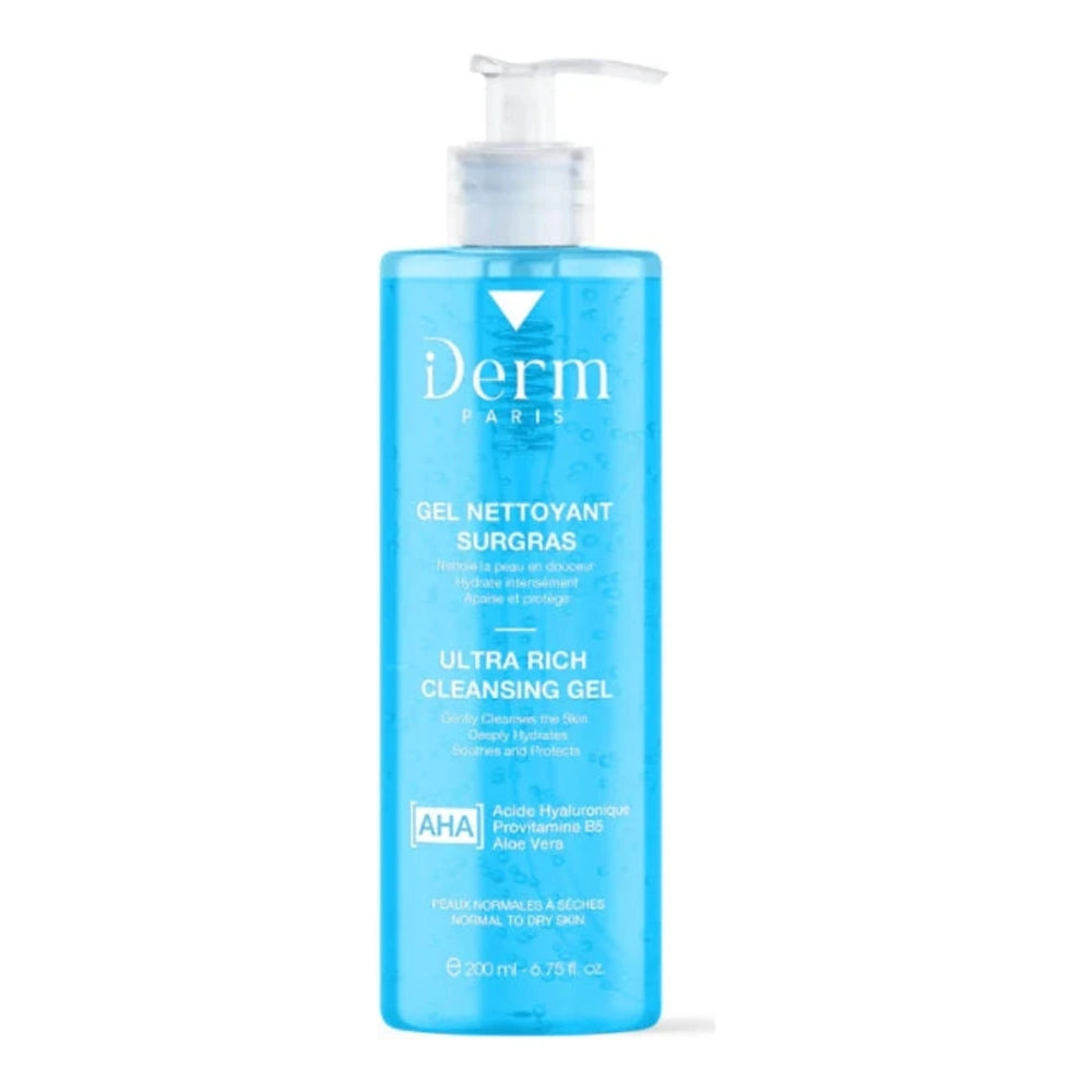 IDerm Gel Nettoyant Surgras 200 ml – flacon