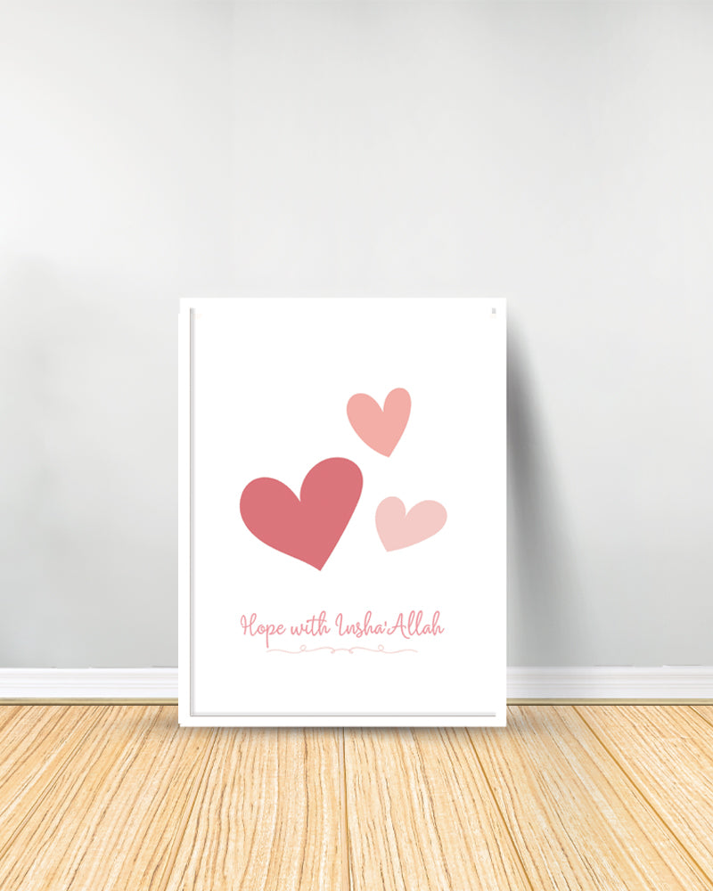Set of 3 decorative paintings - Start | Hope | End - White