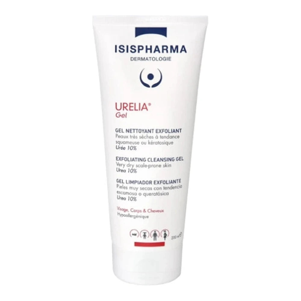 Isispharma Urelia gel nettoyant exfoliant 200 ml – flacon