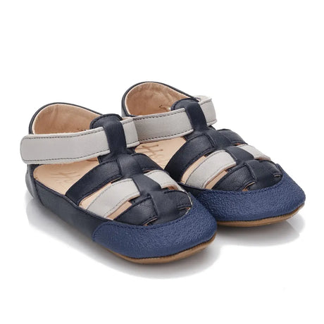 Hob Sandale Itri pour Bébé - Gris Perle & Bleu Marine