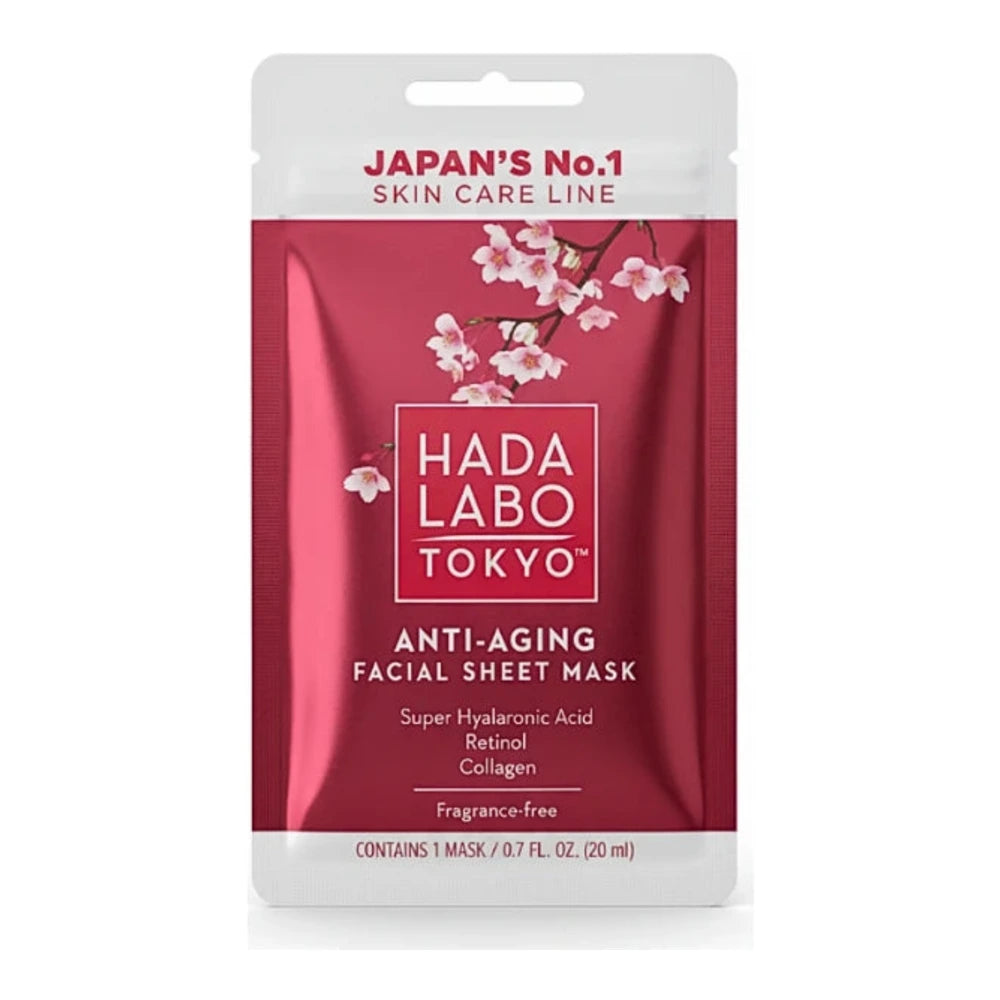 Hada Labo Anti-Age Moisturizing Mask 20 ml – sachet du masque en tissu anti-âge