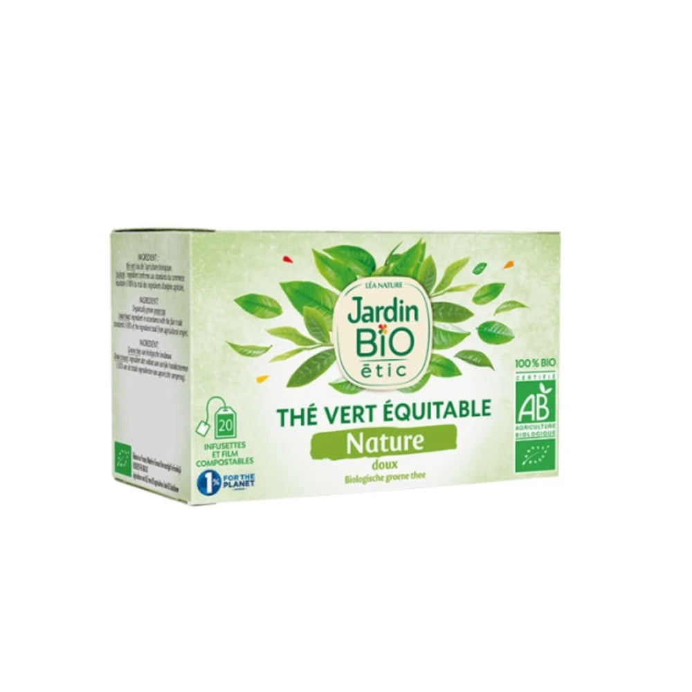 Jardin Bio Thé Vert Nature Doux 20 sachets - boîte