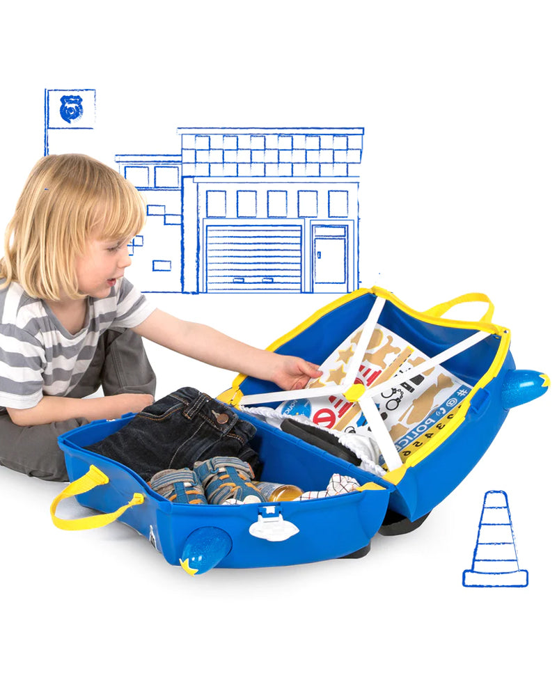 Trunki Percy the Police Car Children's Travel Suitcase