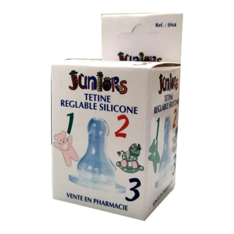 حلمة رضاعة Juniors من السيليكون قابلة للتعديل 1، 2، 3
