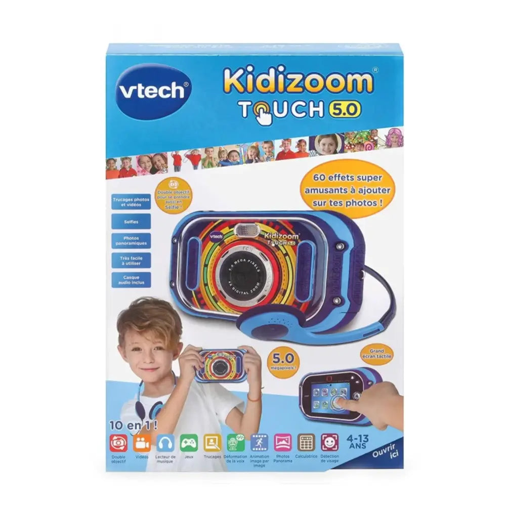 Vtech Appareil à Photo Kidizoom Touch 5.0 4-13A- Bleu