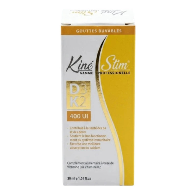Kine Stim فيتامين D3+K2 400 وحدة دولية 30 مل