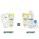 Klorane Offer: Cleansing Water + Cleansing Gel + Perfumed Water = Detangling Shampoo + Changing Mat