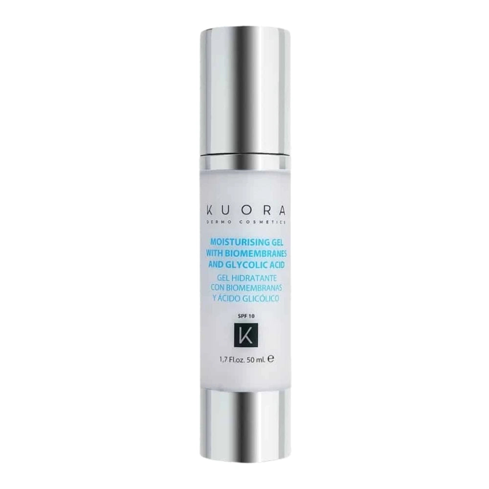 Kuora Gel Hydratant aux Biomembranes & Acide Glycolique SPF10 50 ml – flacon