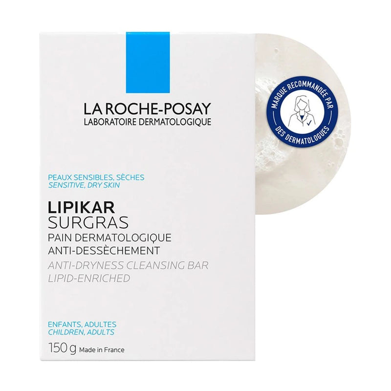La Roche-Posay Lipikar Physiological Cleansing Bar for Sensitive Dry Skin – 150 g