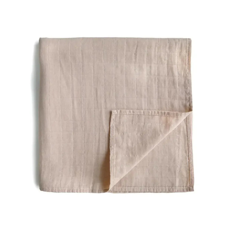 Mushie Organic Cotton Muslin Swaddle Blanket - Blush :