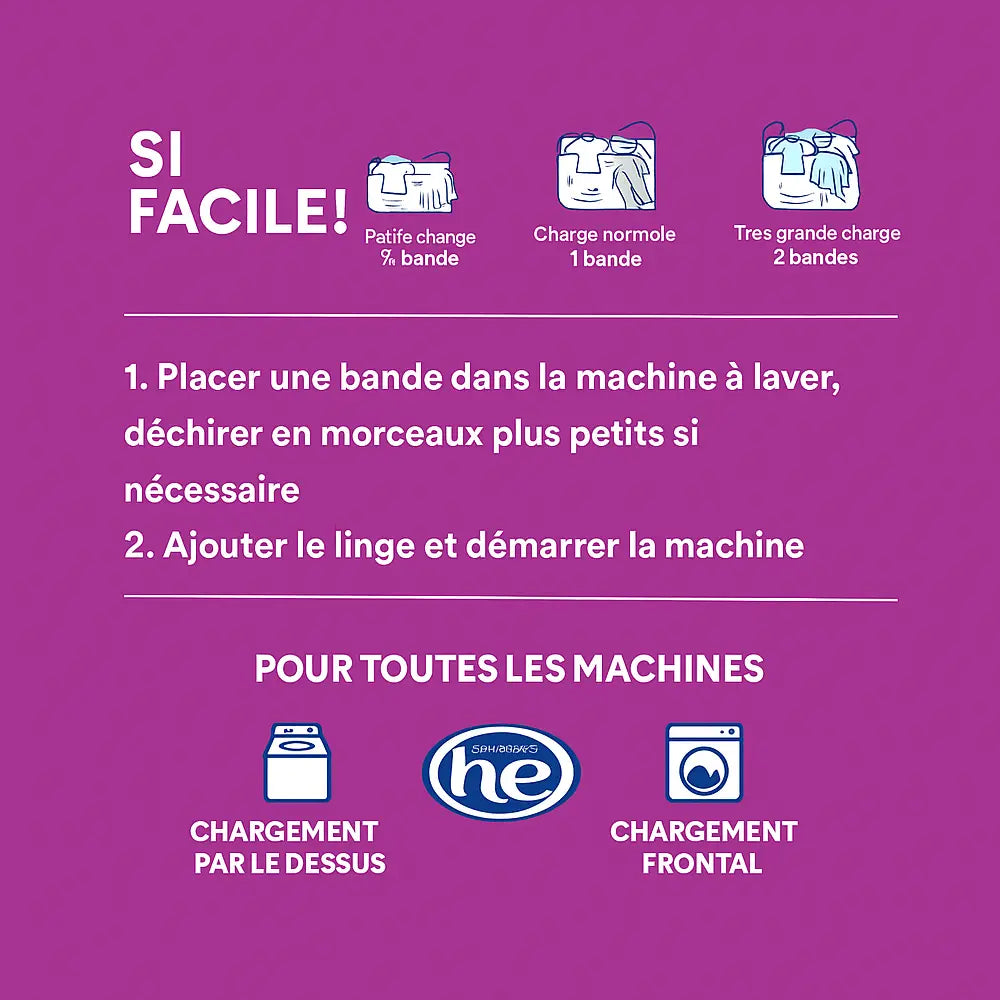 Tru Earth Feuilles de Lessive Ultra-concentrées - Brise Lilas