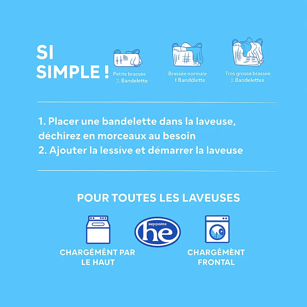 Tru Earth Feuilles de Lessive Ultra-concentrées - Linge Frais