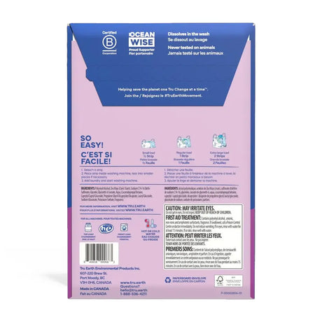 Tru Earth Feuilles de Lessive Ultra-concentrées - Brise Lilas
