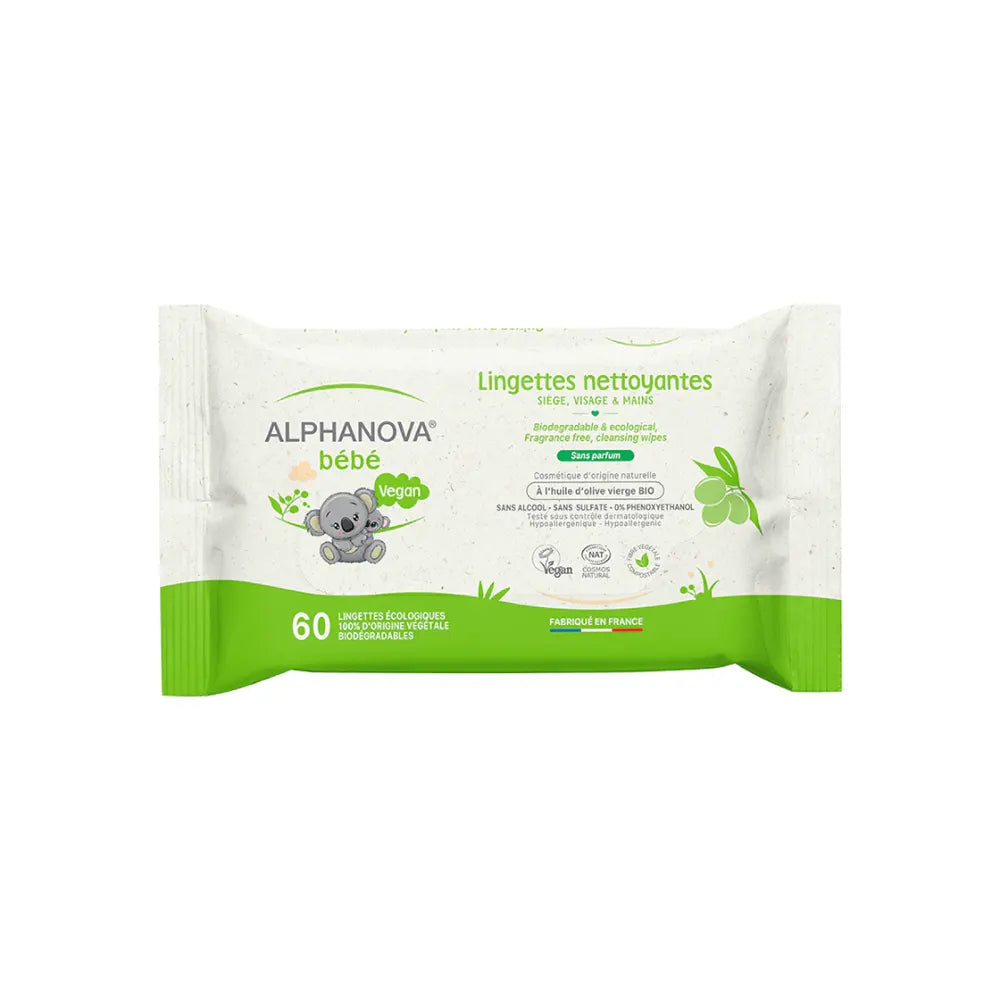 Alphanova Baby Cleansing Wipes 60 Units