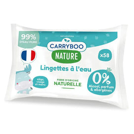 Carryboo Lingettes à l'Eau à l'Extrait de Calendula Bio - 58 Pièces