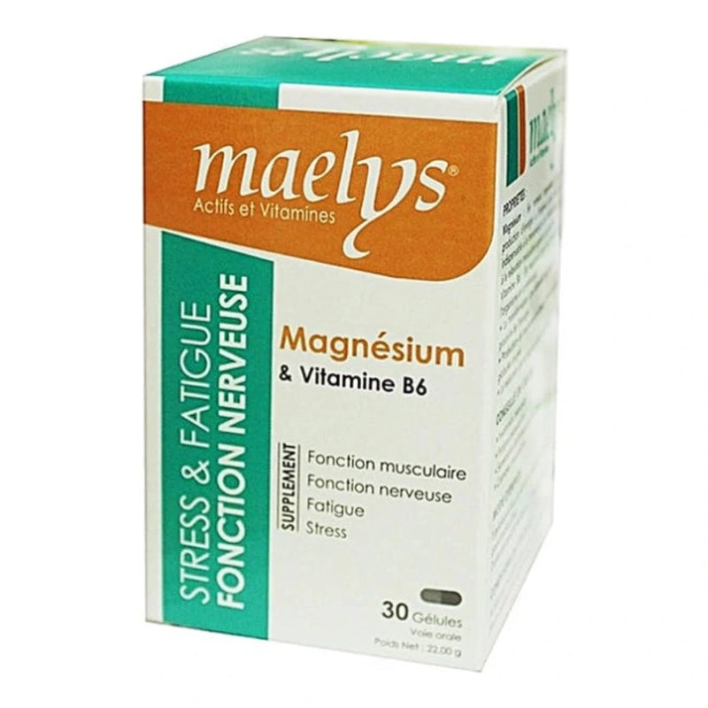 Maelys Magnésium &amp; Vitamine B6 - 30 Gélules