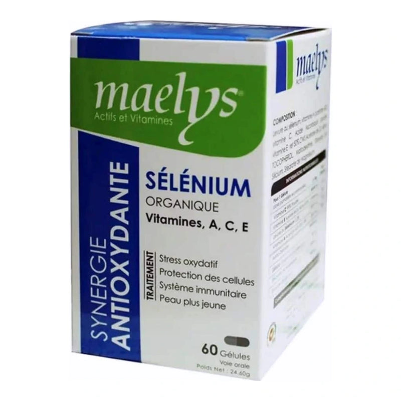 Maelys Sélénium Organique Vitamines A C E - 60 Gélules