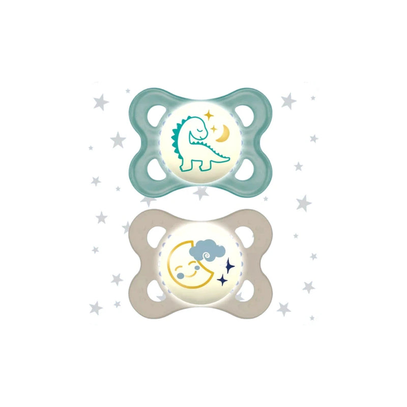 Lot de 2 Sucettes MAM Original Nuit 0-6M - Bleu